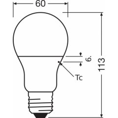 Spuldze LED BASE CLASSIC A 60 FR 8.5 W/2700 K E27