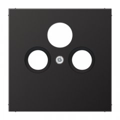 Centrālplate unversālā Sat/BK, Aluminium lackiert, Serie LS, tumša (lackiertes Aluminium)