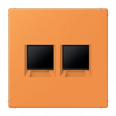 Virsma (ar fiksatoru) modulārai datu rozetei 2-vietīga, UMA-CAT6A, termoplasts lakots, Serie LS, orange clair