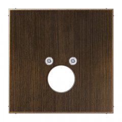 Nosegplāksne audio ligzdai 1-vietīga 18,5 mm Ø, misiņa, Serie LS, misiņa antik