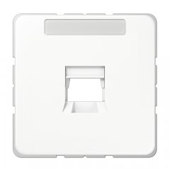 Virsma (ar fiksatoru) modulārai datu rozetei 1-vietīga, EMT, AMP, MTRJ, marķējams, termoplasts, Serie CD, balts