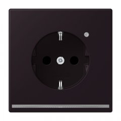 Kontaktligzda SCHUKO, 16 A 250 V ~, ar LED apgaismojumu, ar bērnu drošību, Serie LS, noir d'ivoire