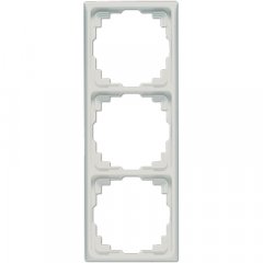 Montāžas rāmis kabeļu kanāliem 3-vietīgs, vertikālā un horizontālā montāža, termoplasts, CD, gaiši pelēks