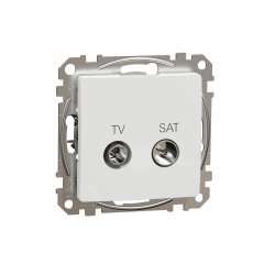 TV/SAT ligzda, Sedna Design & Elements, caurejoša, 7dB, PRO, balts