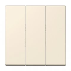 Taustiņs 3-viet, termoplasts lakots, Serie LS, blanc ivoire