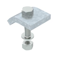 Profila klemme ar sešstūra skrūvi, h = 15 mm 60x50, St, FT