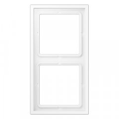 Rāmītis 2-vietīgs, vertikālā un horizontālā montāža, termoplasts krāsots, LS ZERO, sniegbalts matēts