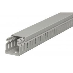 Perforēts vādu kanāls 37x37x2000, PVC, akmens pelēks, 7030 LKV 37037