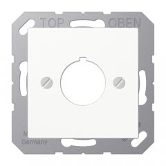 Virsma komunikāciju rozetei 22,5 mm Ø, duroplast, Serie AS/A, balts