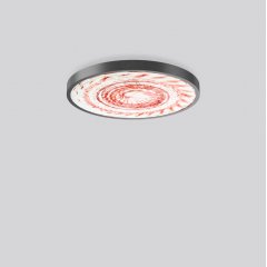 Gaismeklis TRIONA round, 64 W, 4550 lm, 830, anthracite, smart+free Ceiling and wall luminaires, D 681 H 88, Pattern grid glass