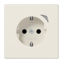 Kontaktligzda SCHUKO, 16 A 250 V ~, skrūvju spailes, ar indikātoru un bērnu drošību, termoplasts, Serie LS, balts