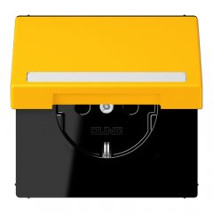Kontaktligzda SCHUKO, 16 A 250 V ~, marķējams, ar bērnu drošību un vāciņu, termoplasts krāsots, Serie LS, le jaun