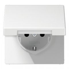 Kontaktligzda SCHUKO, 16 A 250 V ~, ar vāciņu, duroplasts, Serie LS, balts