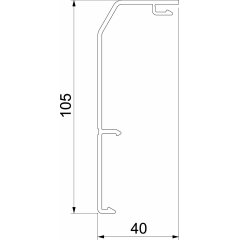 Vāks RAUDUO Sockell 40x105 9010, PVC, dzidri balts, 9010