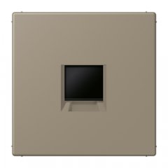 Virsma (ar fiksatoru) modulārai datu rozetei 1-vietīga, UMA-CAT6A, termoplasts lakots, Serie LS, ombre naturelle moyenn