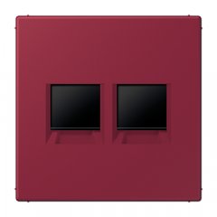 Virsma (ar fiksatoru) modulārai datu rozetei 2-vietīga, UMA-CAT6A, termoplasts lakots, Serie LS, le rubis