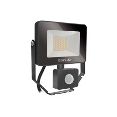 LED floodlight 10 W, 4000 K, black, motion detector