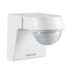 230° motion detector with 360° creep protection, IP55, white, remote controllable