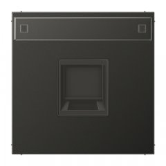 Virsma (ar fiksatoru) modulārai datu rozetei 1-vietīga, EMT, AMP, MTRJ, marķējams, Aluminium lackiert, Serie LS, antracīts