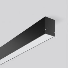 Gaismeklis LESS IS MORE 50, 28 W, 3100 lm, 830, black, on/off Ceiling and wall luminaires, L 1127 B 57 H 75, Plastic (PMMA) opal
