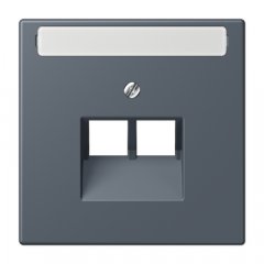 Virsma IAE/UAE-datu rozetei 2 x 8-polig, marķējams, termoplasts lakots, Serie LS, gris fonce 59