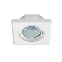 360° ceiling-mounted motion detector, recessed-mounted, approx. range Ø 8 m, remotely controlled, square white