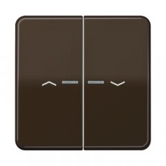 Taustiņs 2-viet ar indikācijas logu un virzienrādītāju, duroplasts, Serie CD, brūns