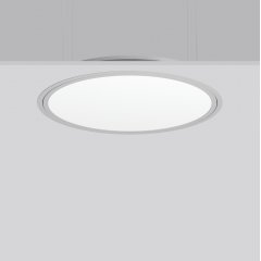Gaismeklis TRIONA round, 40 W, 3350 lm, 827-865, silver, DALI Recessed ceiling luminaires, D 725 H 2 HEL 89, Plastic (PMMA) opal