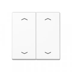 Taustiņs 2-viet, ar virzienrādītāju, termoplasts, Serie A, balts