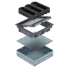 Servisa atvere ar moduļu balstiem 264x264x135, PA, dzelzs pelēks, 7011 SFB GES9 7011 MT