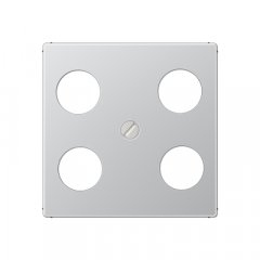 Centrālplate 4-vietīga SAT-TV-kontaktligzda (Hirschmann), termoplasts lakots, Serie A, alumīnijs