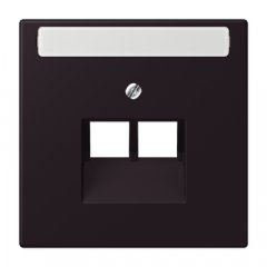 Virsma IAE/UAE-datu rozetei 2 x 8-polig, marķējams, termoplasts lakots, Serie LS, noir d'ivoire