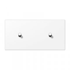 Virsma slēdžiem, 2-viet, 2 x 1 cilindrisks rotācijas slēdzis, horizontāli montējams, Serie LS 1912, sniegbalta matt (lackiertes Aluminium)