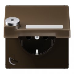 Kontaktligzda SCHUKO, 16 A 250 V ~, marķējams, ar bērnu drošību un vāciņu, ar drošības slēdzeni, termoplasts