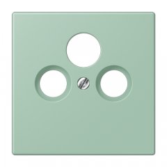 Centrālplate unversālā Sat/BK, termoplasts lakots, Serie LS, vert anglais clair