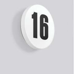 Gaismeklis FLAT SLIM step, 11...22 W, 1200...2500 lm, 830, 840, silver, on/off House number luminaires, D 350 H 75