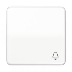 Taustiņs 1-viet, ar zvana simbolu, termoplasts, Serie CD, balts