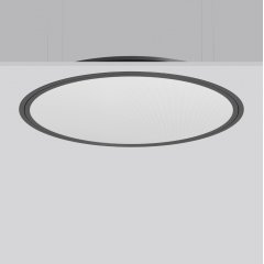 Gaismeklis TRIONA round, 66 W, 8350 lm, 840, anthracite, DALI Recessed ceiling luminaires, D 889 H 2 HEL 89, Plastic (PMMA) prismatic