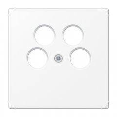 Centrālplate 4-vietīga SAT-TV-kontaktligzda (Ankaro), termoplasts lakots, Serie LS, sniegbalts matēts