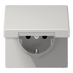 Kontaktligzda SCHUKO, 16 A 250 V ~, ar vāciņu, duroplasts, Serie LS, gaiši pelēks