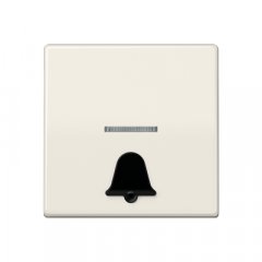 Taustiņs 1-viet, ar indikācijas logu, ar zvana simbolu, duroplasts, Serie AS, ziloņkaula