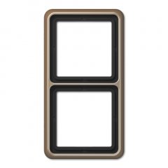 Rāmītis 2-vietīgs, vertikālā un horizontālā montāža, alumīnija eloxiert, CD 500, gold-bronze