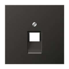 Virsma IAE/UAE-datu rozetei 1 x 8-polig, Aluminium lackiert, Serie LS, antracīts (lakots alumīnijs)