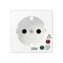 Virsma kontaktligzdai  mit Überspannungsschutz, ar bērnu drošību, duroplasts, Serie A, balts