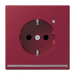 Kontaktligzda SCHUKO, 16 A 250 V ~, ar LED apgaismojumu, ar bērnu drošību, Serie LS, le rubis