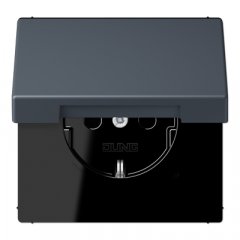 Kontaktligzda SCHUKO, 16 A 250 V ~, ar vāciņu, Serie LS, gris fonce 59