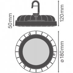 Augsta laiduma gaismeklis HIGH BAY COMPACT 83W 865 110DEG IP65