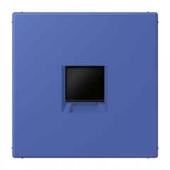 Virsma (ar fiksatoru) modulārai datu rozetei 1-vietīga, UMA-CAT6A, termoplasts lakots, Serie LS, bleu outremer 31