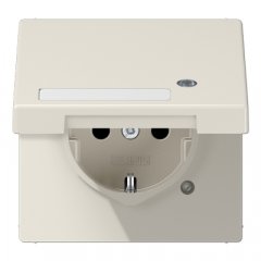 Kontaktligzda SCHUKO, 16 A 250 V ~, ar indikātoru, marķējams, ar bērnu drošību un vāciņu, termoplasts