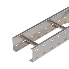 Kabeļu trepe lielam attalumam perforēta mala 110x200x6000, V2A, 1.4301, 2B